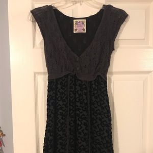 Free people lace and velvet dress
